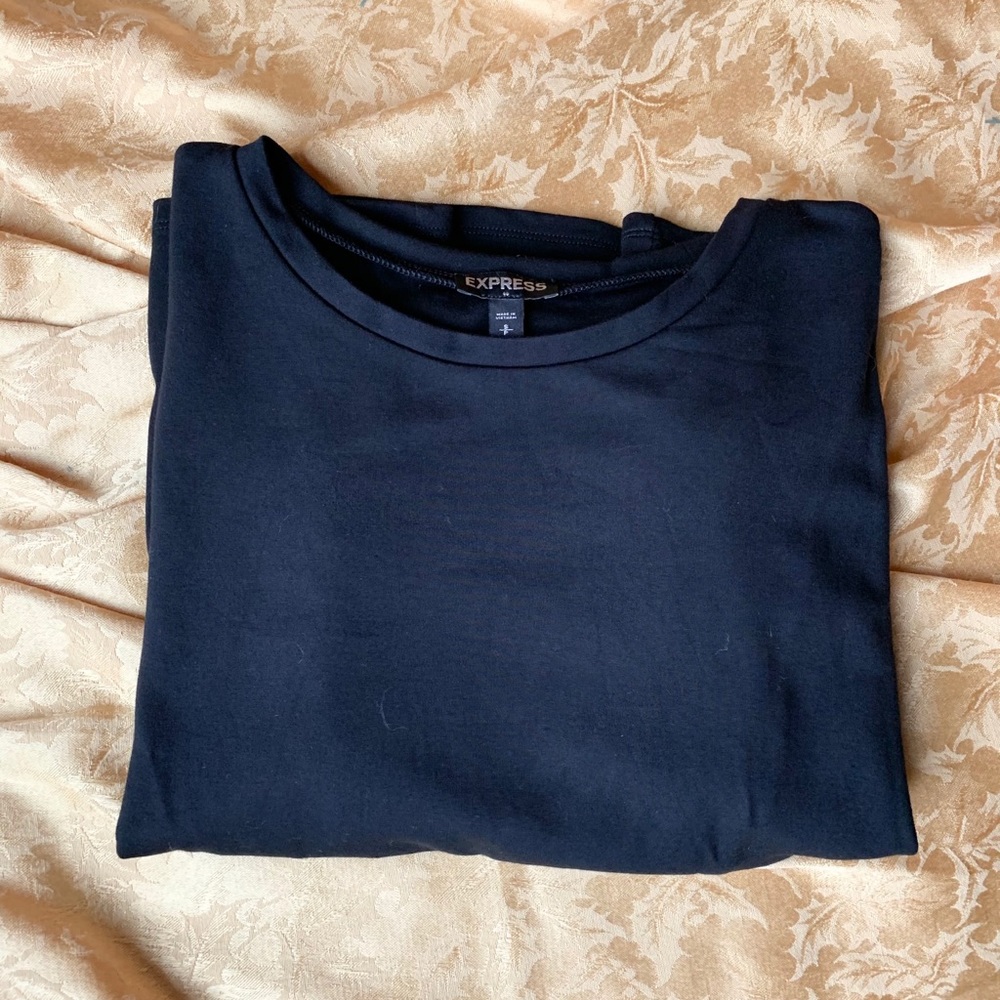Black Wrap-Style Top